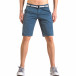 Мъжки син къс панталон с текстилен колан ca050416-65 2