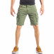 Мъжки зелени къси панталони с карго джобове it040518-49 2