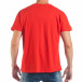 Червена мъжка тениска с релефен папагал tsf250518-8 3