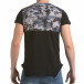 Мъжка черна тениска с камуфлаж на раменете il170216-52 3