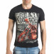 Мъжка черна тениска с рокерска щампа il140416-50 2