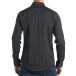 Мъжка черна риза с принт на малки триъгълничета tsf270917-6 3