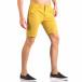 Мъжки жълти къси панталони с италиански джобове ca050416-59 4
