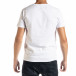 Мъжка тениска от памук и лен в бяло it010720-30 3