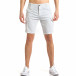 Мъжки бели къси панталони с джобове на крачолите it140317-146 2
