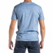 Мъжка тениска от памук и лен цвят деним it010720-29 3