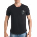 Мъжка черна тениска с щампа Skull tsf290318-38 2