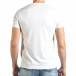 Мъжка бяла тениска с кецове на картинката tsf140416-72 3
