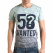 Мъжка зелено-сива тениска 58 Wanted il120216-57 2