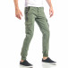 Зелен мъжки карго панталон с дрeбен десен it040518-19 4