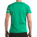 Мъжка зелена тениска с бели ленти il170216-11 3