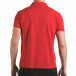 Мъжка червена тениска с яка с надпис Franklin NYC Athletic il170216-29 3