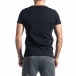 Мъжка черна тениска с релефен принт tr010221-25 3