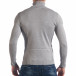 Мъжки сив пуловер тип поло с релефни части it041217-26 3