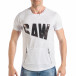 Мъжка бяла тениска с надпис бронзиран ефект tsf290318-41 2