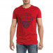 Мъжка червена тениска Superior it040621-13 3
