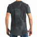 Мъжка черна дълга тениска с флорален принт tsf020218-23 3