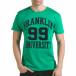 Мъжка зелена тениска с релефен надпис Franklin 99 il170216-1 2