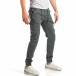 Мъжки тъмно сив карго панталон с декоративен цип it290118-47 4