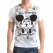 Мъжка бяла тениска с Мики Маус il120216-13 2