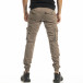 Мъжки бежов карго панталон с ластик на крачолите tr180121-1 3