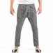 Мъжки сиви леки панталони с колан шнур it260318-109 2