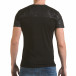 Мъжка черна тениска с камуфлажна част на раменете il170216-48 3