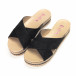 Черни дамски чехли с кръстосани каишки it190618-23 3