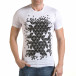 Мъжка бяла тениска с фигуралнен принт il170216-57 2