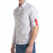 Мъжка бяла риза с червени точки и сини декорации tsf070217-3 4