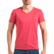 Мъжка розова тениска изчистен модел it260416-48 2
