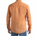 Мъжка оранжева риза от лен с яка столче tr110320-91 4