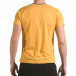Мъжка жълта тениска с тъмно син джоб il170216-16 3