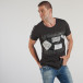 Мъжка черна тениска с ефектни апликации tsf250518-61 2