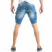 Мъжки рокерски къси дънки в синьо с карго джобове it040518-71 3