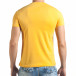 Мъжка жълта тениска с надпис отпред il140416-37 3