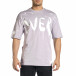 Мъжка лилава тениска с принт Oversize tr150521-11 2