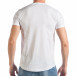 Мъжка бяла тениска с надпис бронзиран ефект tsf290318-41 3
