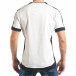 Мъжка бяла тениска обкантена с черно tsf020218-33 3