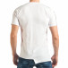 Мъжка бяла тениска с асиметрична кройка tsf020218-19 3
