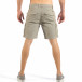 Мъжки къси карго панталони в цвят каки с дребен принт it260318-132 3
