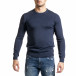 Фин памучен мъжки пуловер цвят деним tr231220-2 2