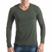 Мъжка зелена блуза с дълъг ръкав it021216-2 2