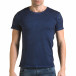 Мъжка синя тениска с метални капси il120216-4 2
