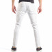 Slim fit мъжки бели дънки с черни кръпки и пръски it040518-16 4