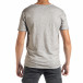 Мъжка тениска от памук и лен в сиво it010720-27 3