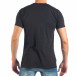 Мъжка черна тениска с апликация и капси it260318-186 4