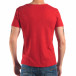 Мъжка червена тениска изчистен модел it150616-30 3