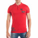 Червена мъжка тениска пике с изцапан ефект tsf250518-50 3