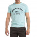 Мъжка тениска New York City цвят тюркоаз it040621-9 2
